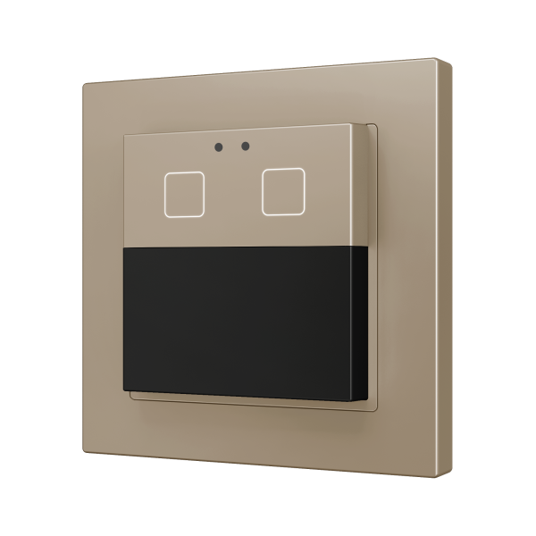 Presentia W2 v2. KNX motion detector for wall mounting - 2 buttons - Champagne by Zennio