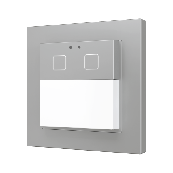Presentia W2 v2. KNX motion detector for wall mounting - 2 buttons - Silver by Zennio
