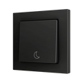 ZS55. Simple Soft push button for 1 binary input 55x55 mm - Anthracite - Custom. Minimum 100 units per design by Zennio