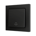 ZS55. Simple Soft push button for 1 binary input 55x55 mm - Doorbell icon - Anthracite by Zennio