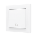 ZS55. Simple Soft push button for 1 binary input 55x55 mm - Doorbell icon - Matt white by Zennio