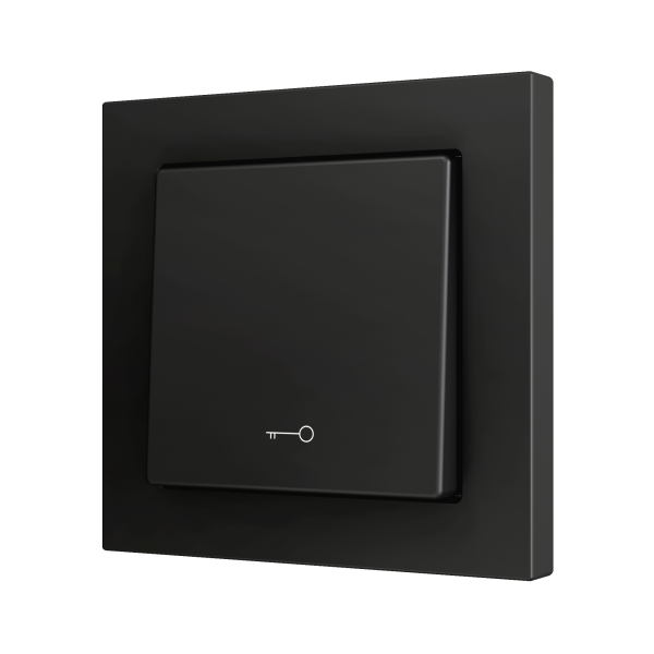 ZS55. Simple Soft push button for 1 binary input 55x55 mm - Key icon - Anthracite by Zennio