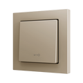 ZS55. Simple Soft push button for 1 binary input 55x55 mm - Key icon - Champagne by Zennio