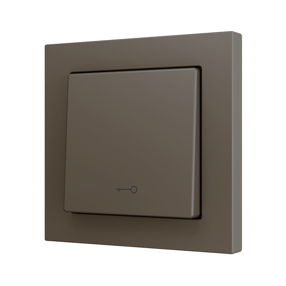 ZS55. Simple Soft push button for 1 binary input 55x55 mm - Key icon - Mocha by Zennio