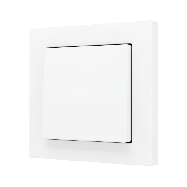 ZS55. Simple Soft push button for 1 binary input 55x55 mm - Matt white by Zennio