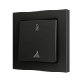 ZS55. Simple Soft push button for 2 binary inputs 55x55 mm - Anthracite - Custom. Minimum 100 units per design by Zennio