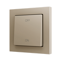ZS55. Simple Soft push button for 2 binary inputs 55x55 mm - Champagne - Custom. Minimum 100 units per design by Zennio