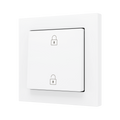 ZS55. Simple Soft push button for 2 binary inputs 55x55 mm - Matt white - Custom. Minimum 100 units per design by Zennio