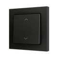 ZS55. Simple Soft push button for 2 binary inputs 55x55 mm - Shutter icon - Anthracite by Zennio