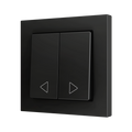 ZS55. Double Soft push button for 2 binary inputs 55x55 mm - Anthracite - Custom. Minimum 100 units per design by Zennio