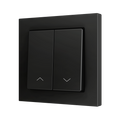 ZS55. Double Soft push button for 2 binary inputs 55x55 mm - Shutter icon - Anthracite by Zennio