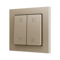 ZS55. Double Soft push button for 4 binary inputs 55x55 mm - Champagne - Custom. Minimum 100 units per design by Zennio