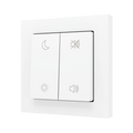 ZS55. Double Soft push button for 4 binary inputs 55x55 mm - Matt white - Custom. Minimum 100 units per design by Zennio