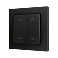 ZS55. Double Soft push button for 4 binary inputs 55x55 mm - Shutter icon - Anthracite by Zennio