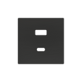 ZS55. Cover plate for double USB C+A charger 55x55 mm - Anthracite by Zennio