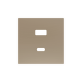 ZS55. Cover plate for double USB C+A charger 55x55 mm - Champagne by Zennio