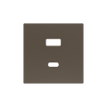 ZS55. Cover plate for double USB C+A charger 55x55 mm - Mocha by Zennio