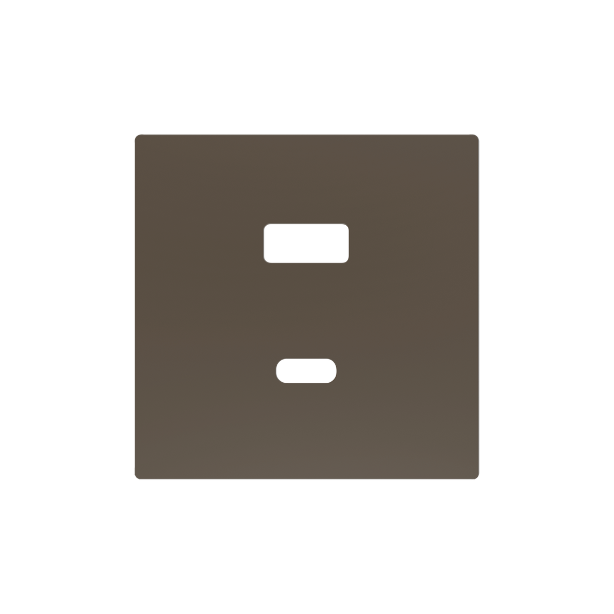 ZS55. Cover plate for double USB C+A charger 55x55 mm - Mocha by Zennio