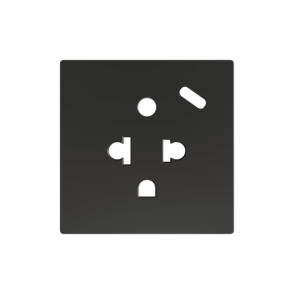 ZS55. Euro-American socket cover with USB C 55x55 mm - Anthracite by Zennio