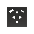 ZS55. Euro-American socket cover with USB C and A 55x55 mm - Anthracite by Zennio