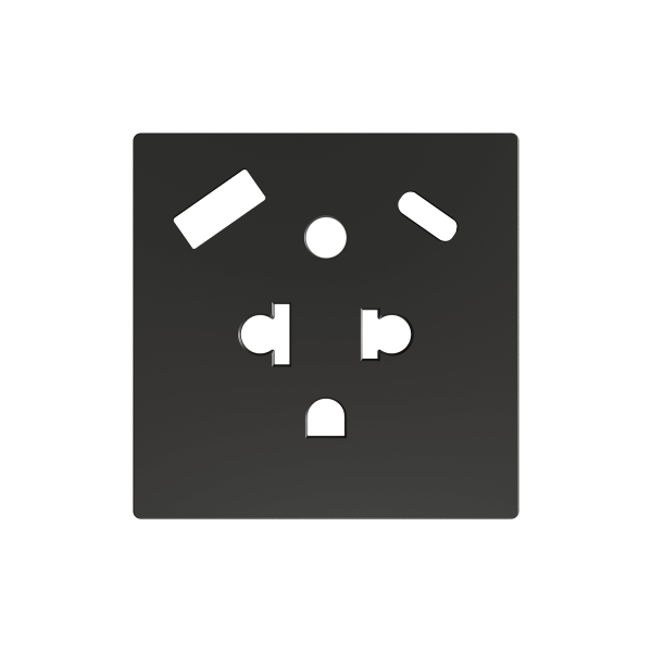 ZS55. Euro-American socket cover with USB C and A 55x55 mm - Anthracite by Zennio