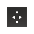 ZS55. Euro-American socket cover 55x55 mm - Anthracite by Zennio