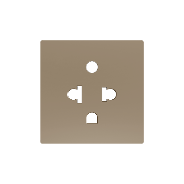 ZS55. Euro-American socket cover 55x55 mm - Champagne by Zennio