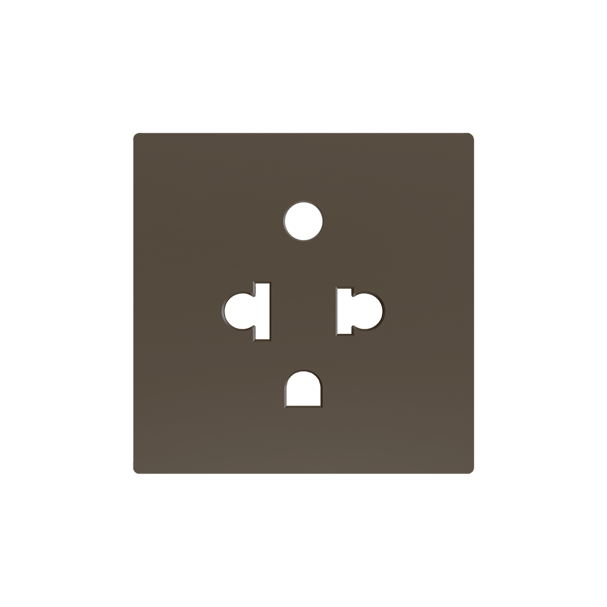 ZS55. Euro-American socket cover 55x55 mm - Mocha by Zennio