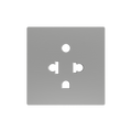 ZS55. Euro-American socket cover 55x55 mm - Silver by Zennio