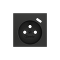 ZS55. French socket cover with USB C 55x55 mm - Anthracite by Zennio