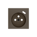 ZS55. French socket cover with USB C 55x55 mm - Mocha by Zennio