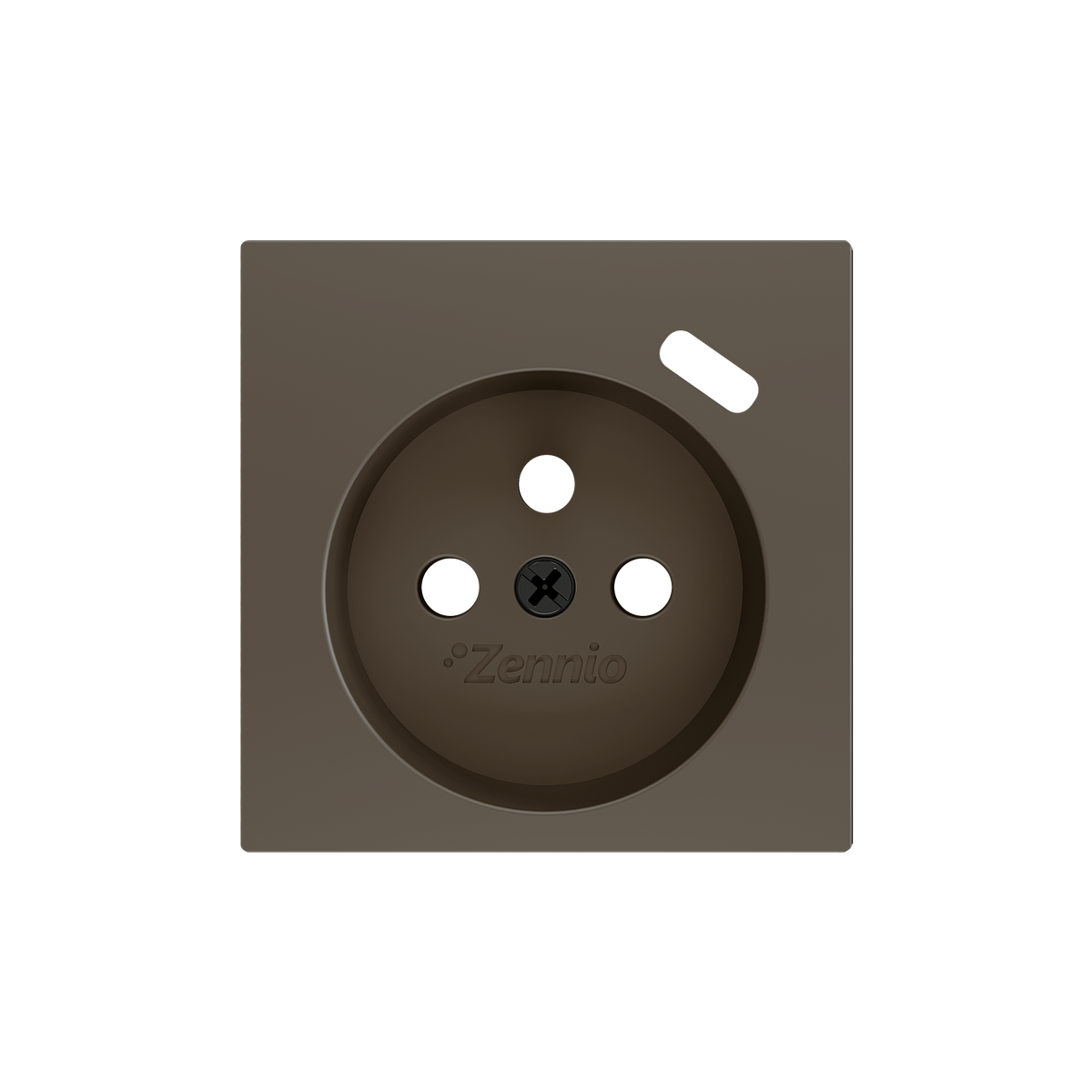 ZS55. French socket cover with USB C 55x55 mm - Mocha by Zennio