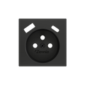ZS55. French socket cover with USB C and A 55x55 mm - Anthracite by Zennio