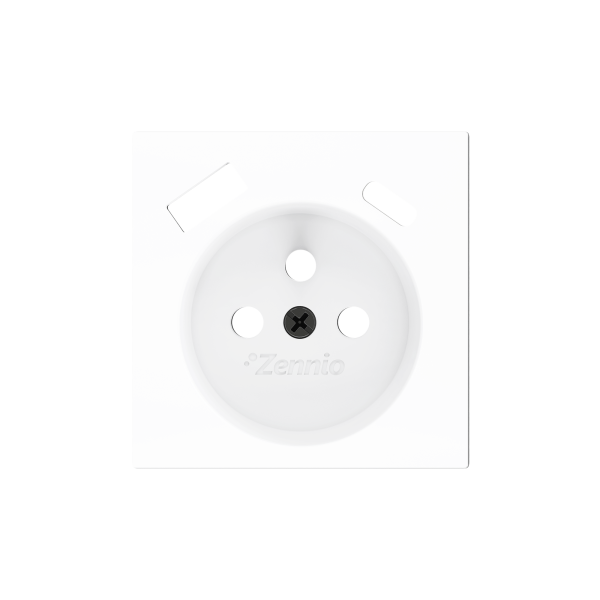 ZS55. French socket cover with USB C and A 55x55 mm - Matt white by Zennio