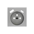 ZS55. French socket cover with USB C and A 55x55 mm - Silver by Zennio