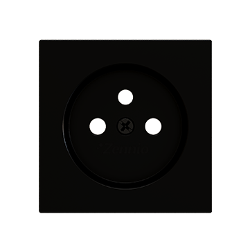 ZS55. French screwless socket cover 55x55 mm - Anthracite by Zennio