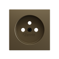 ZS55. French screwless socket cover 55x55 mm - Champagne by Zennio