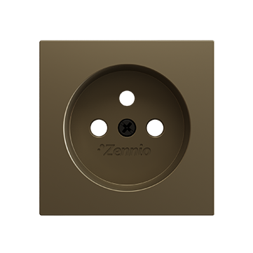 ZS55. French screwless socket cover 55x55 mm - Champagne by Zennio