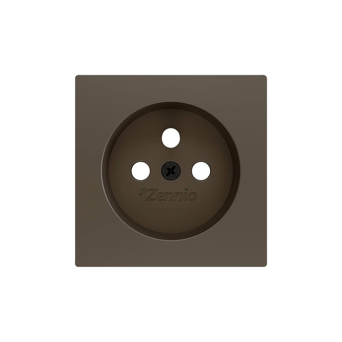 ZS55. French screwless socket cover 55x55 mm - Mocha by Zennio