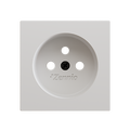 ZS55. French screwless socket cover 55x55 mm - Matt white by Zennio