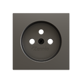 ZS55. French screwless socket cover 55x55 mm - Silver by Zennio
