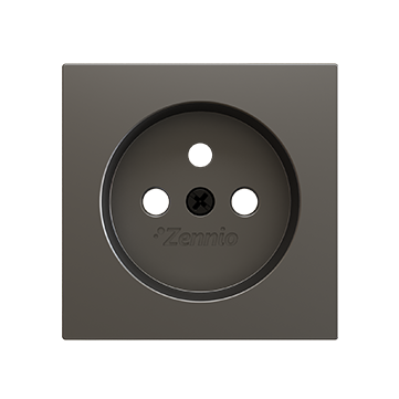 ZS55. French screwless socket cover 55x55 mm - Silver by Zennio