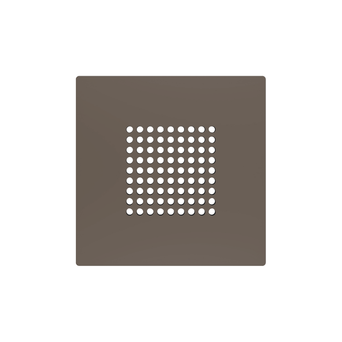 ZS55. RingBOX - KNX Doorbell cover 55x55 mm - Mocha by Zennio