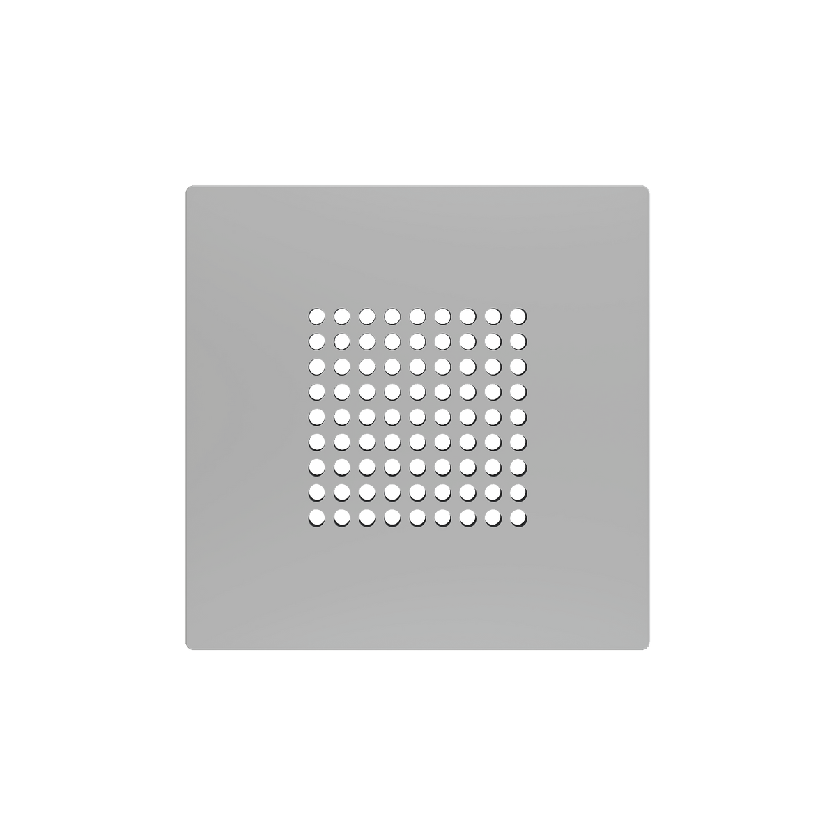 ZS55. RingBOX - KNX Doorbell cover 55x55 mm - Silver by Zennio