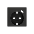 ZS55. Schuko socket cover with USB C 55x55 mm - Anthracite by Zennio