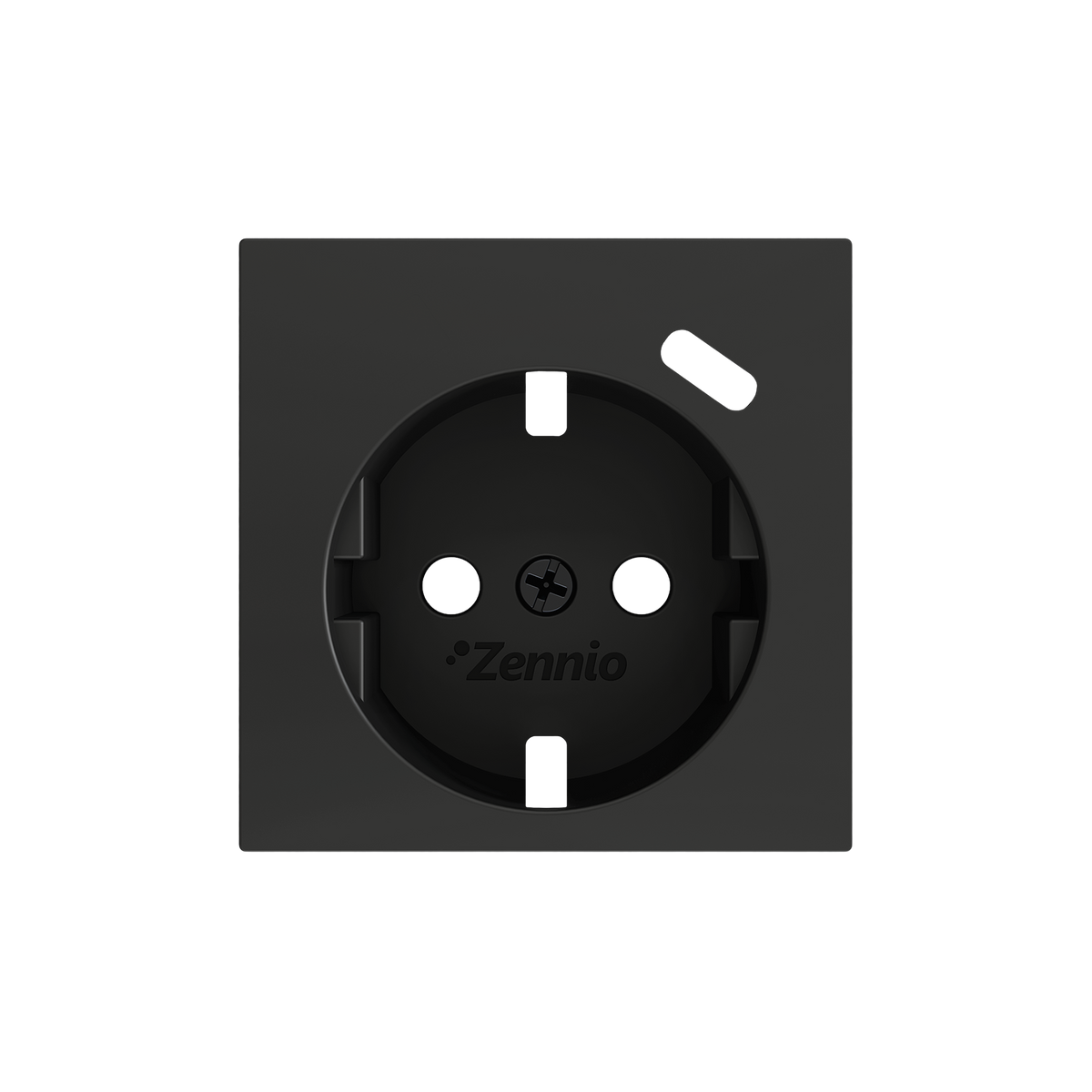 ZS55. Schuko socket cover with USB C 55x55 mm - Anthracite by Zennio