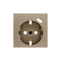 ZS55. Schuko socket cover with USB C 55x55 mm - Champagne by Zennio