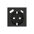 ZS55. Schuko socket cover with USB C and A 55x55 mm - Anthracite by Zennio