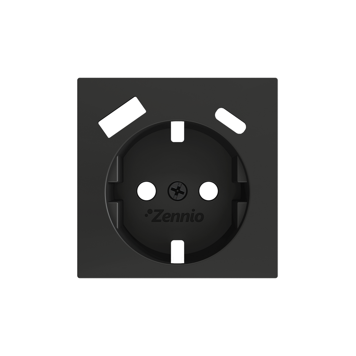 ZS55. Schuko socket cover with USB C and A 55x55 mm - Anthracite by Zennio