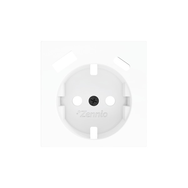 ZS55. Schuko socket cover with USB C and A 55x55 mm - Matt white by Zennio